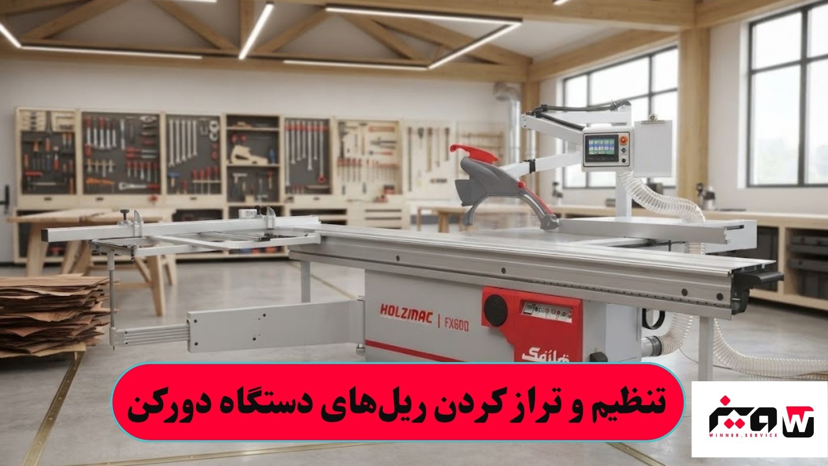 تنظیم و تراز کردن ریل_های دستگاه دورکن